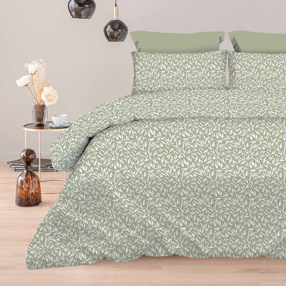 Σετ Σεντόνια 2x(2,45x2,60εκ) + 2x(52x72εκ) Emelia Olive