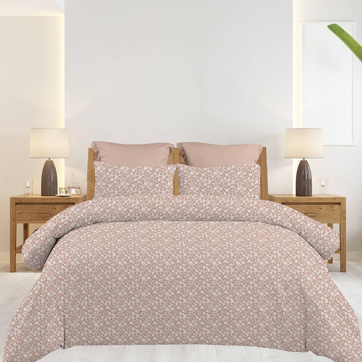 Σεντόνια King Size Σετ 2 x 2.60x2.80εκ + 2 x 52x72εκ Emily Chocolat