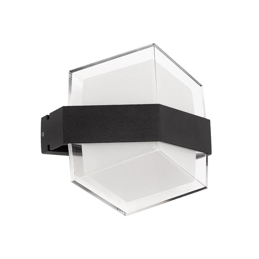 EMPIRE 60780 Μοντέρνο Φωτιστικό Τοίχου - Απλίκα LED 12W 1260lm 120° AC 220-240V Αδιάβροχο IP65 Φυσικό Λευκό 4500K - Bridgelux SMD Chip & TÜV SÜD Driver - Μαύρο Ματ - Μ18.5 x Π10 x Υ17.5
