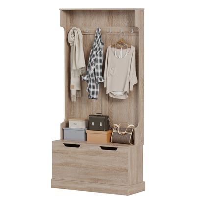 ΕΠΙΠΛΟ ΕΙΣΟΔΟΥ KAYLOR ΜΕ ΚΡΕΜΑΣΤΡΕΣ & ΑΠΟΘ. ΧΩΡΟ MDF ΣΕ ΣΟΝΑΜΑ 93x34x180