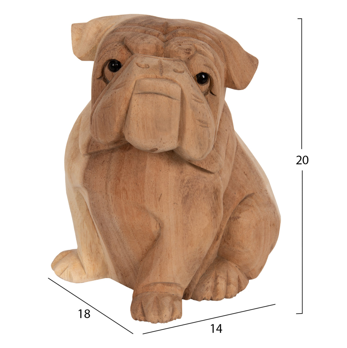 ΕΠΙΤΡΑΠΕΖΙΟ ΔΙΑΚΟΣΜΗΤΙΚΟ DOZER BULLDOG ΞΥΛΟ SUAR ΣΕ ΦΥΣΙΚΟ ΧΡΩΜΑ 18x14x20