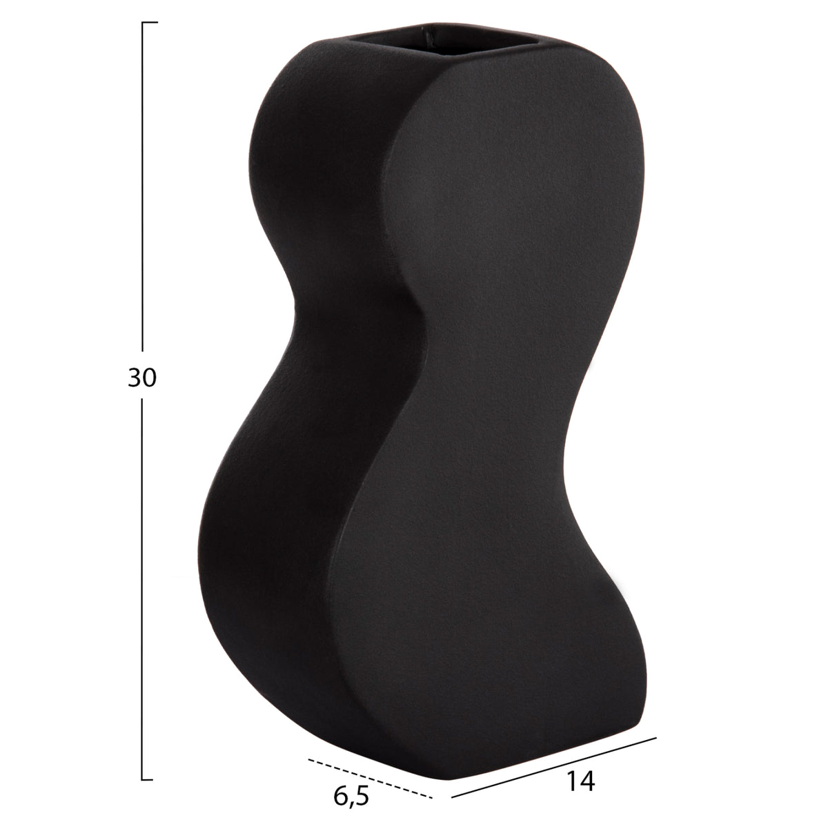 ΕΠΙΤΡΑΠΕΖΙΟ ΚΕΡΑΜΙΚΟ ΔΙΑΚΟΣΜΗΤΙΚΟ SEBOR MATTE BLACK 13x6x22