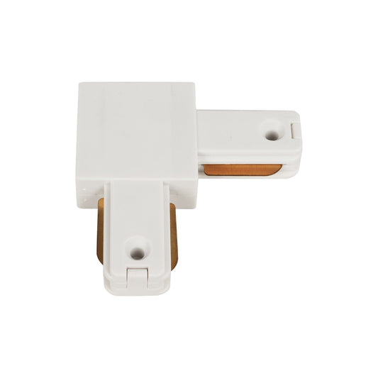 EUROTRACK-1PH 60906 Μονοφασικός Σύνδεσμος Γ Ράγας 2 Καλωδίων 1L+1N για Σύστημα Ράγας Eurotrack-1PH AC 220-240V IP20 - Λευκό Ματ - Μ6.5 x Π6.5 x Υ1.6
