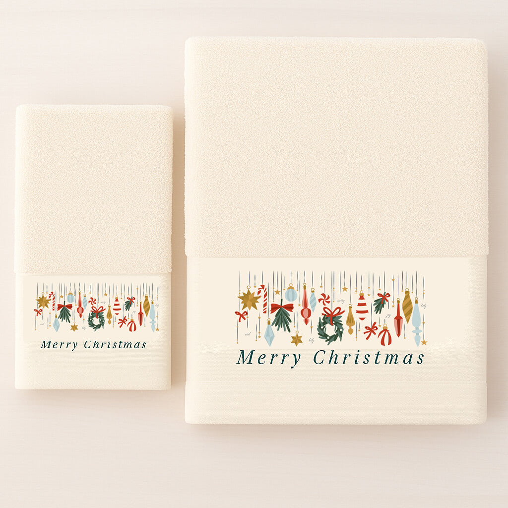 Χριστουγεννιάτικες Πετσέτες (Σετ 2 Τεμ.) Merry Christmas