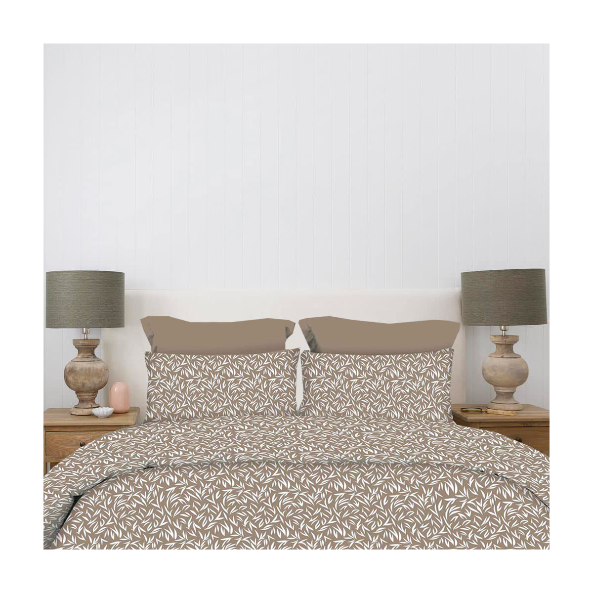 Σετ Σεντόνια 2x(2,45x2,60εκ) + 2x(52x72εκ) Emelia Beige