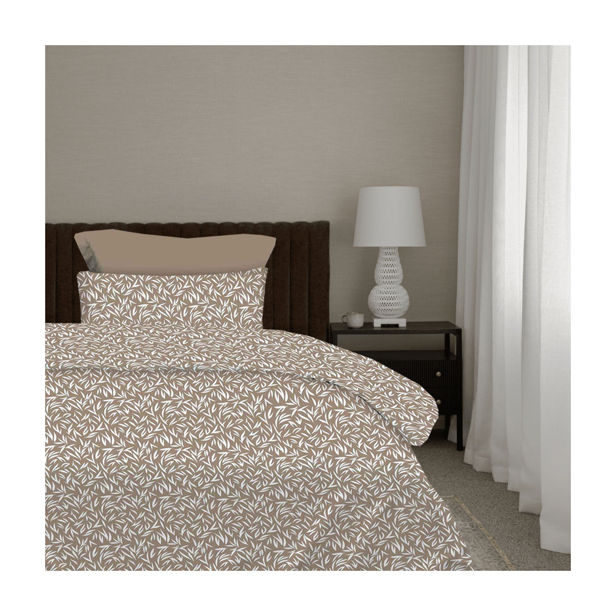 Παπλωματοθήκες Μονές Emelia Beige