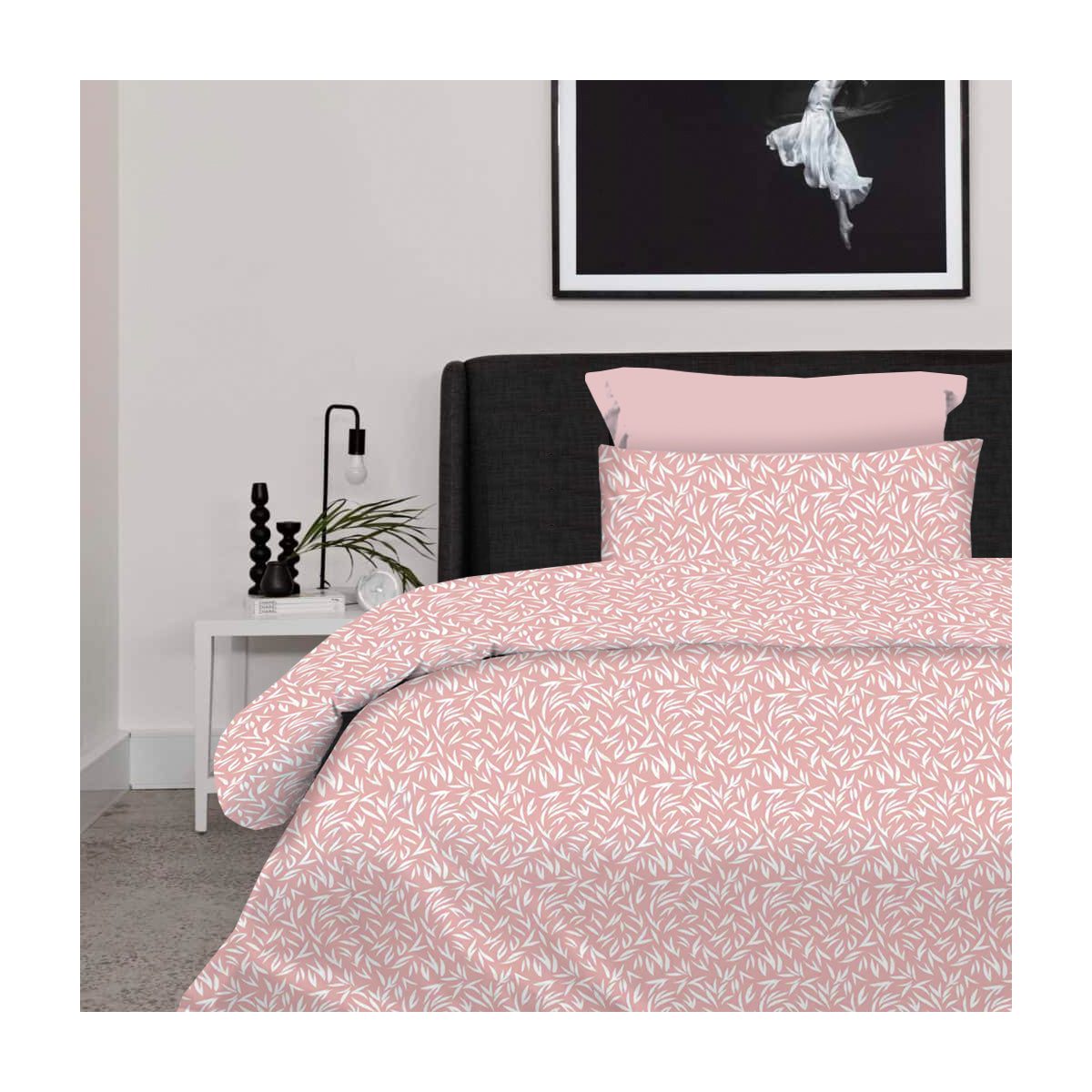 Σετ Σεντόνια 2x(1,75x2,60εκ) + 1x(52x72εκ) Emelia Dusty Rose