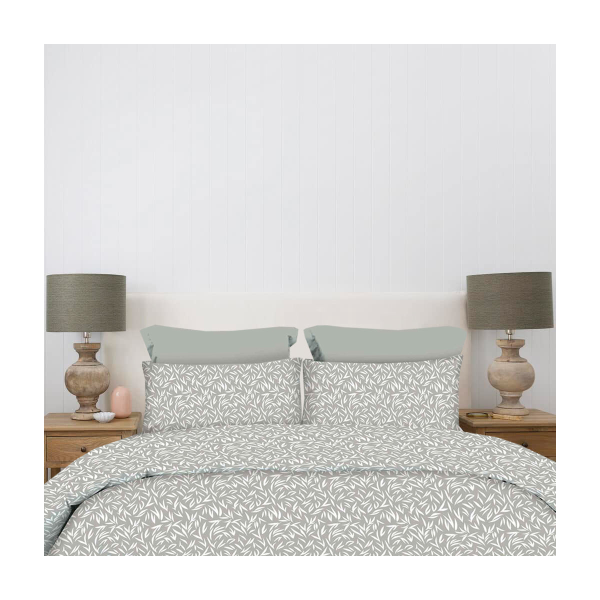 Σετ Σεντόνια 2x(2,45x2,60εκ) + 2x(52x72εκ) Emelia Grey