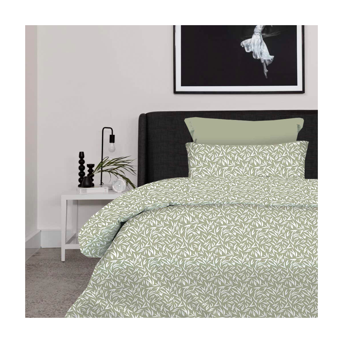 Σετ Σεντόνια 2x(1,75x2,60εκ) + 1x(52x72εκ) Emelia Olive