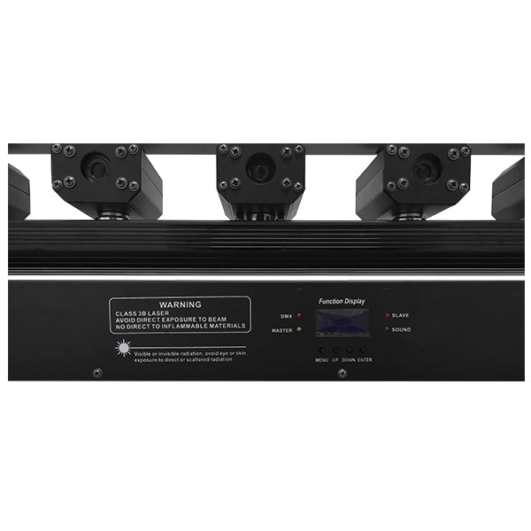Επαγγελματική Μπάρα Laser με 6x300mw/638nm Κεφαλές 230V 3° DMX512 Μπλε 51134