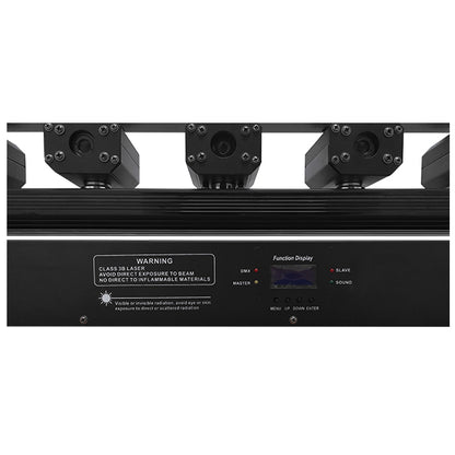Επαγγελματική Μπάρα Laser με 6x300mw/638nm Κεφαλές 230V 3° DMX512 Μπλε 51134
