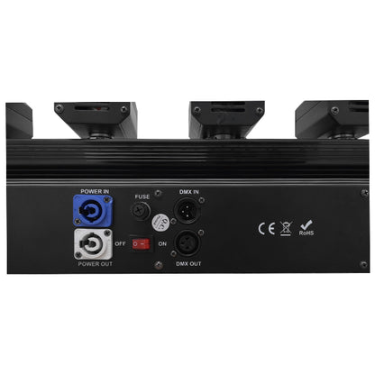 Επαγγελματική Μπάρα Laser με 6x60mw/532nm Κεφαλές 230V 3° DMX512 Πράσινο 51164