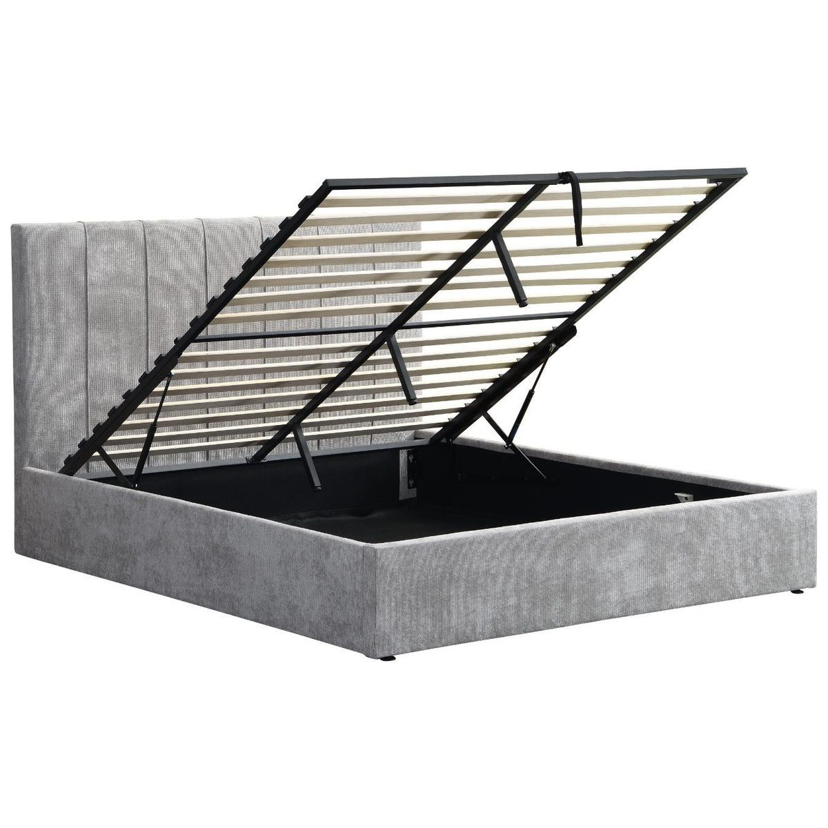 Επενδυμένο Κρεβάτι Denzel Γκρι Lift-Storage 168x215x116