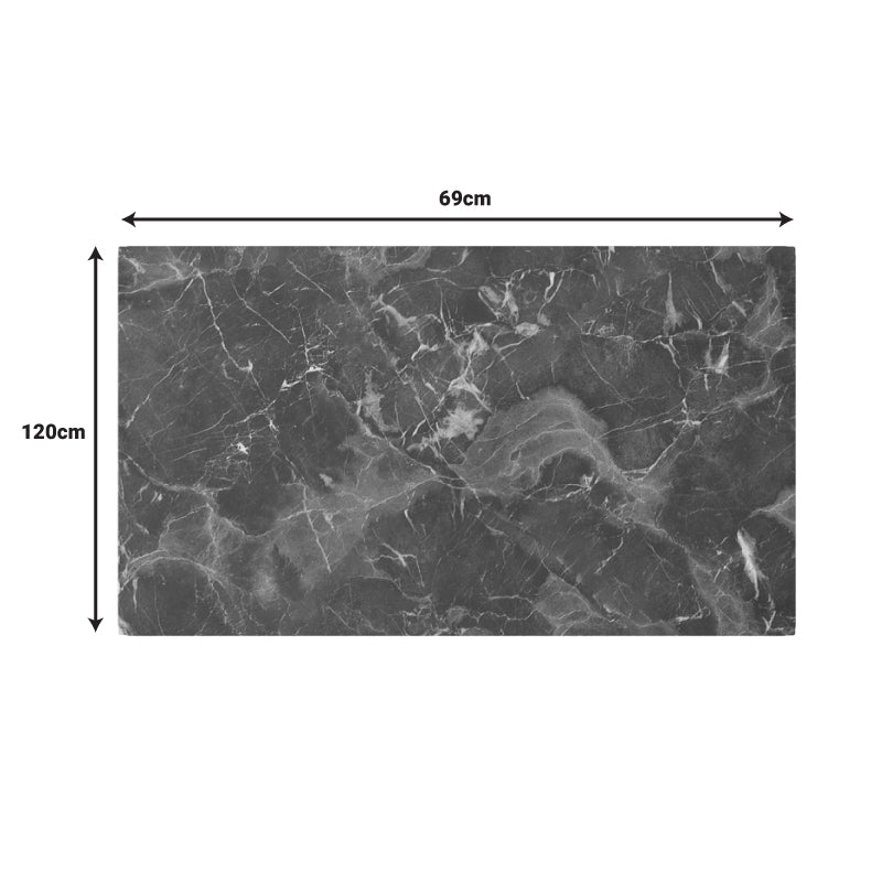 Επιφάνεια Τραπεζιού Vergia HPL σε Ανθρακί Όψης Μαρμάρου 69x120εκ Πάχους 12εκ