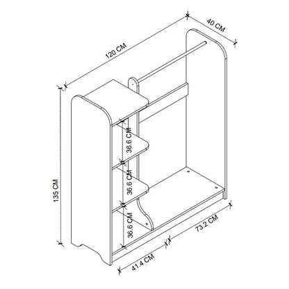 Έπιπλο Εισόδου Rozesme Χρώμα Pine Oak 120x40x135