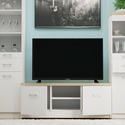 Έπιπλο TV 120x42x46 Λευκό-Sonoma με Δύο Ντουλάπια