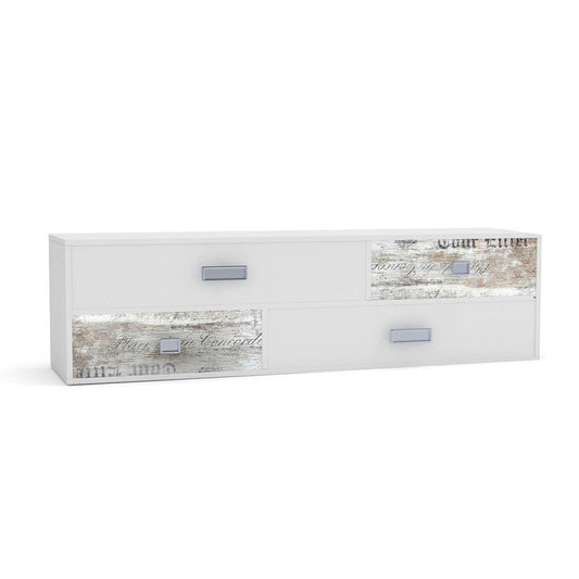 Έπιπλο TV Pump Λευκό με Μοντέρνα Διακόσμηση 150x40x43