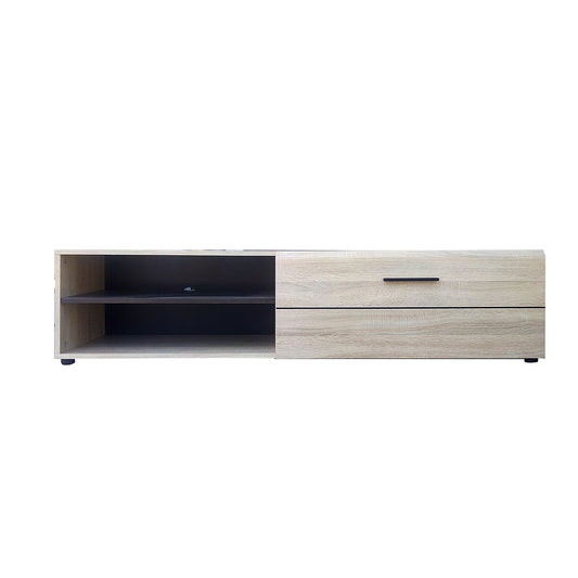Έπιπλο TV Solo 163x41x38 Sonoma με Wenge και MDF Καμπυλωτό Τελείωμα στις Πόρτες