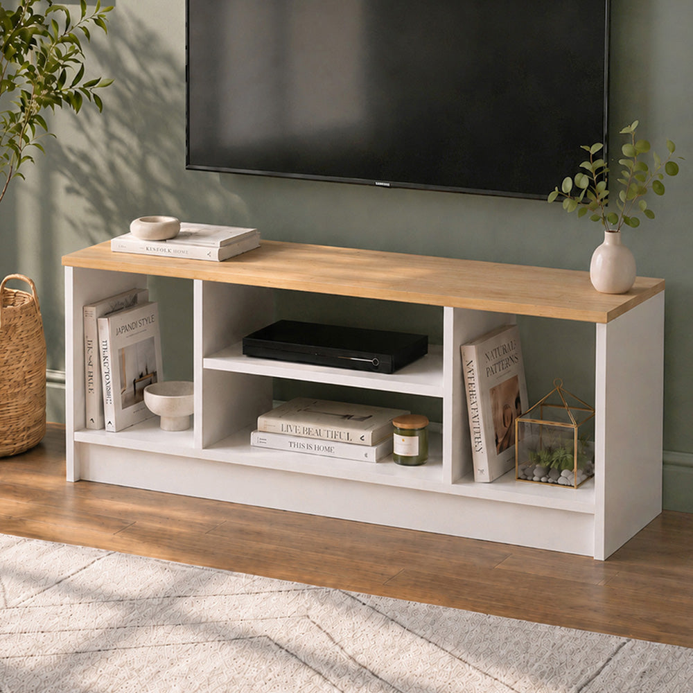 Έπιπλο Τηλεόρασης Bahama Χρώμα Λευκό - Sapphire Oak 120x35x46,5