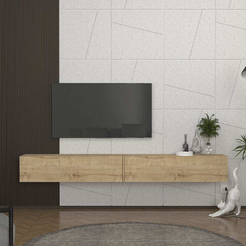 Έπιπλο Τηλεόρασης Επιτοίχιο Espanse Χρώμα Sapphire Oak 241,8x31,7x30