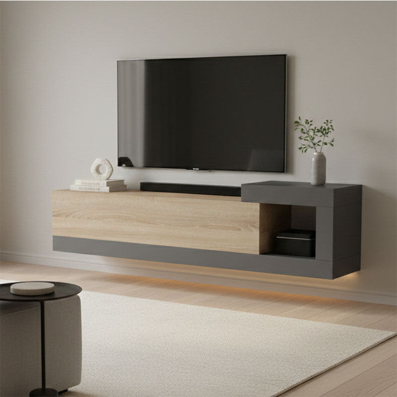 Έπιπλο Τηλεόρασης Επιτοίχιο Flato Sonoma-Ανθρακί 150x29.5x38.5
