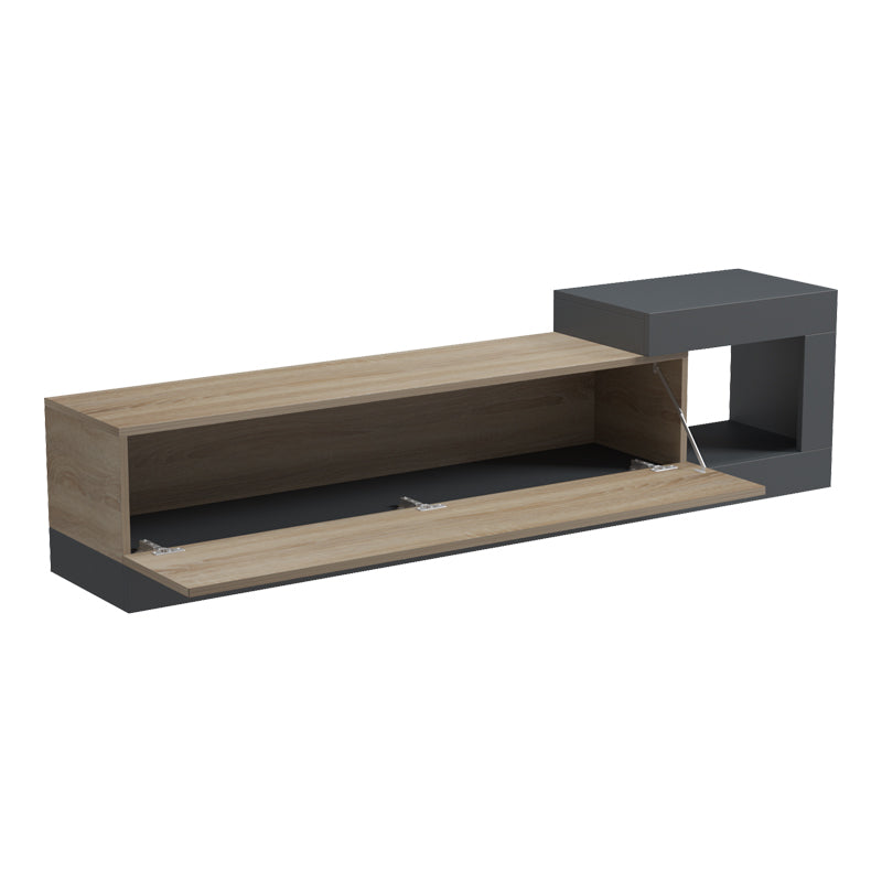 Έπιπλο Τηλεόρασης Επιτοίχιο Flato Sonoma-Ανθρακί 150x29.5x38.5
