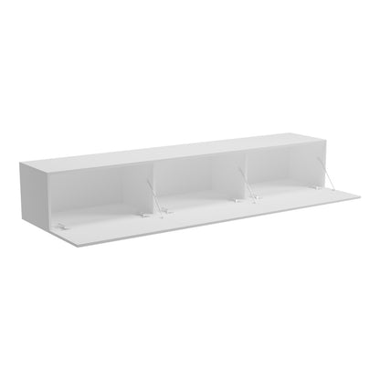 Έπιπλο Τηλεόρασης Επιτοίχιο με LED Rival Λευκό 180x35x30