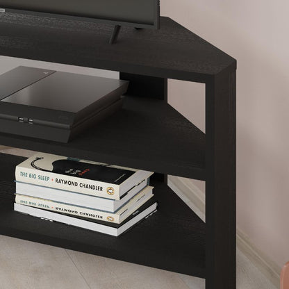 Έπιπλο Τηλεόρασης Γωνιακό Thales Χρώμα Black Wood 110x36x45