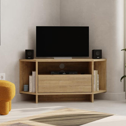 Έπιπλο Τηλεόρασης Γωνιακό Viva Χρώμα Sapphire Oak 95,7x35,4x45