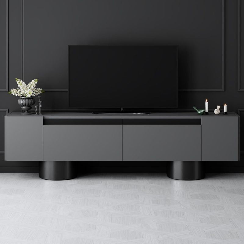 Έπιπλο Τηλεόρασης Haven Χρώμα Ανθρακί 180x30x50