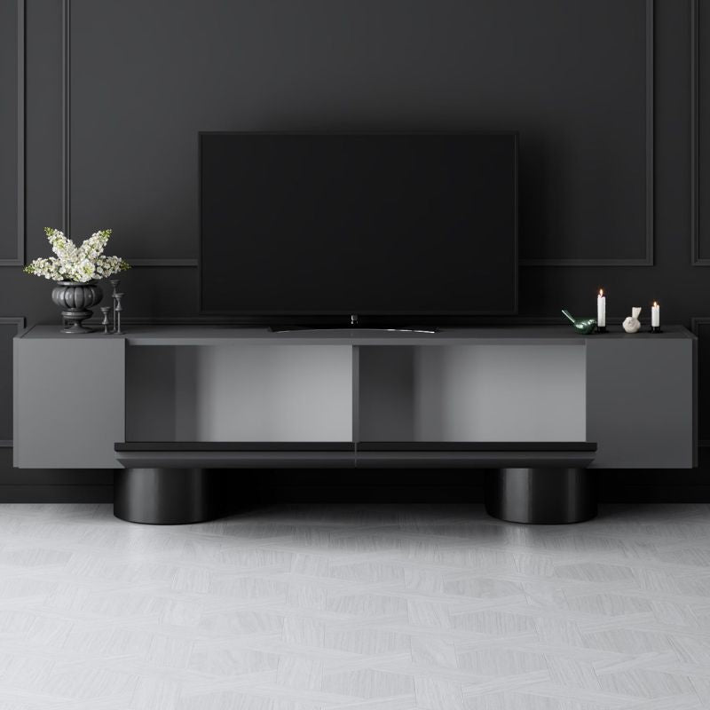 Έπιπλο Τηλεόρασης Haven Χρώμα Ανθρακί 180x30x50