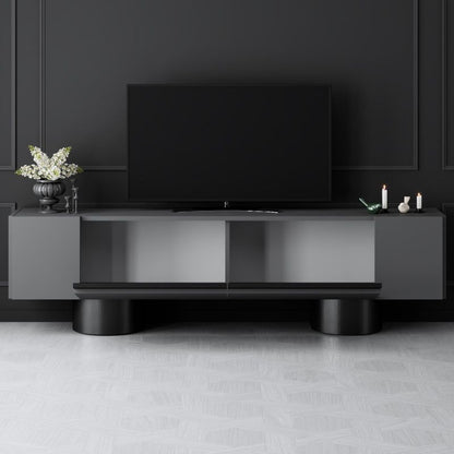 Έπιπλο Τηλεόρασης Haven Χρώμα Ανθρακί 180x30x50