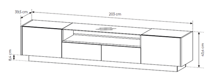 Έπιπλο Τηλεόρασης Hori Μπεζ Ανοιχτό 203x39x43