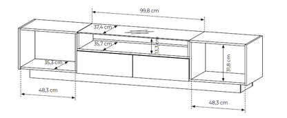 Έπιπλο Τηλεόρασης Hori Μπεζ Ανοιχτό 203x39x43