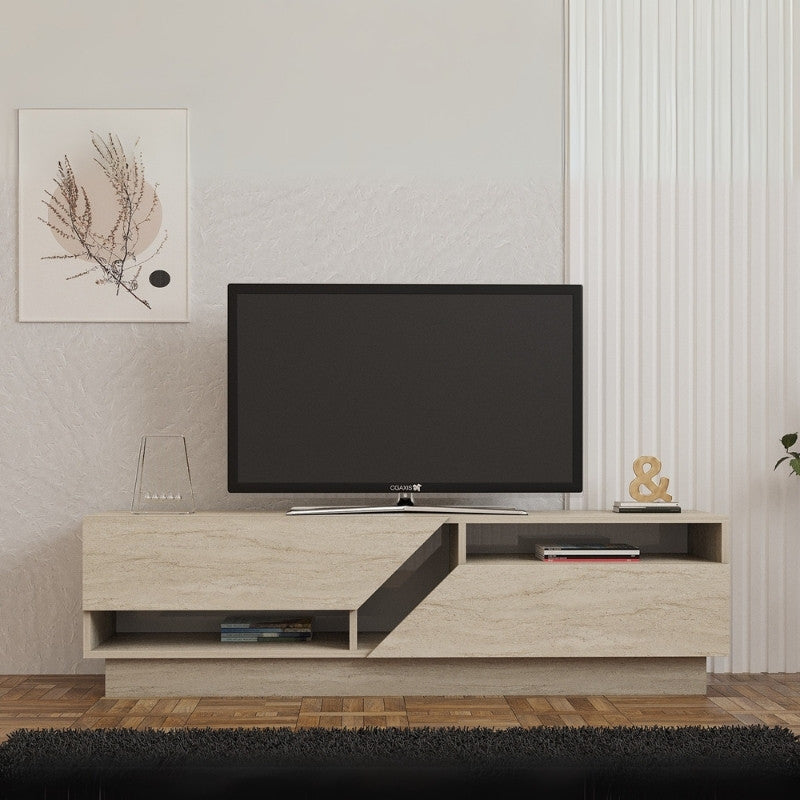 Έπιπλο Τηλεόρασης Koza Χρώμα Travertine 160x40x45