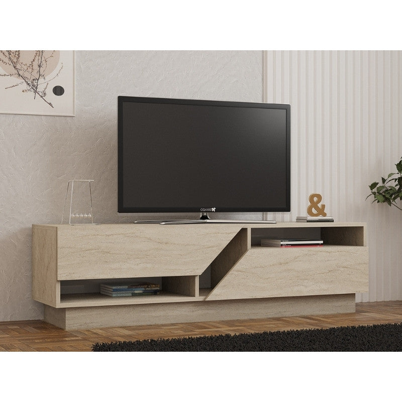 Έπιπλο Τηλεόρασης Koza Χρώμα Travertine 160x40x45