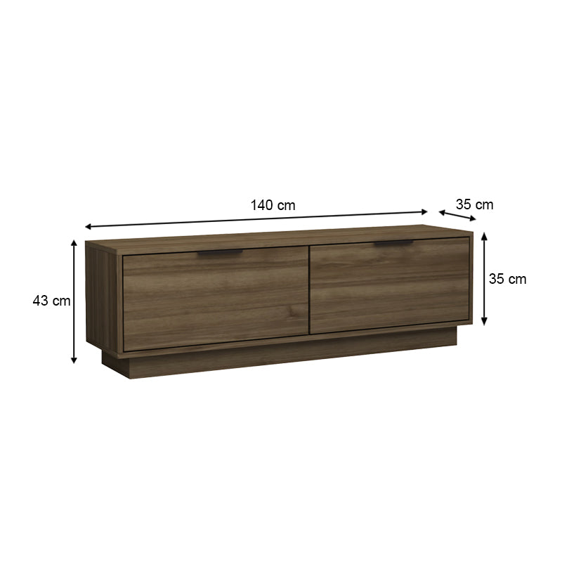 Έπιπλο Τηλεόρασης Lisa Χρώμα Καρυδί 140x35x43