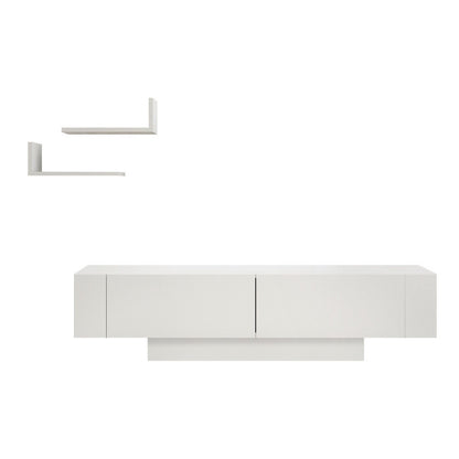 Έπιπλο Τηλεόρασης Matera Χρώμα Λευκό 150x31,5x41,6