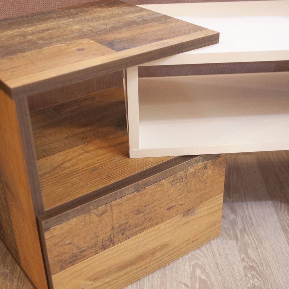 Έπιπλο Τηλεόρασης Orne Καφέ με Λευκό 141x32x39