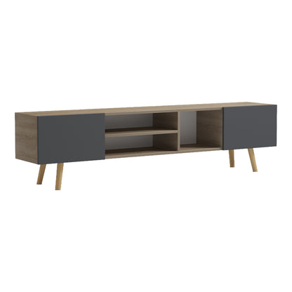 Έπιπλο Τηλεόρασης Osclo Sonoma-Ανθρακί 160x30x53.5