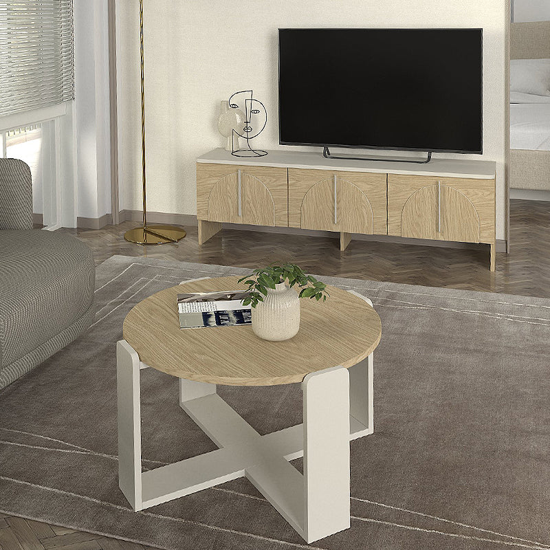 Έπιπλο Τηλεόρασης Rebel Χρώμα Rota Oak - Sandstone 150x35x45