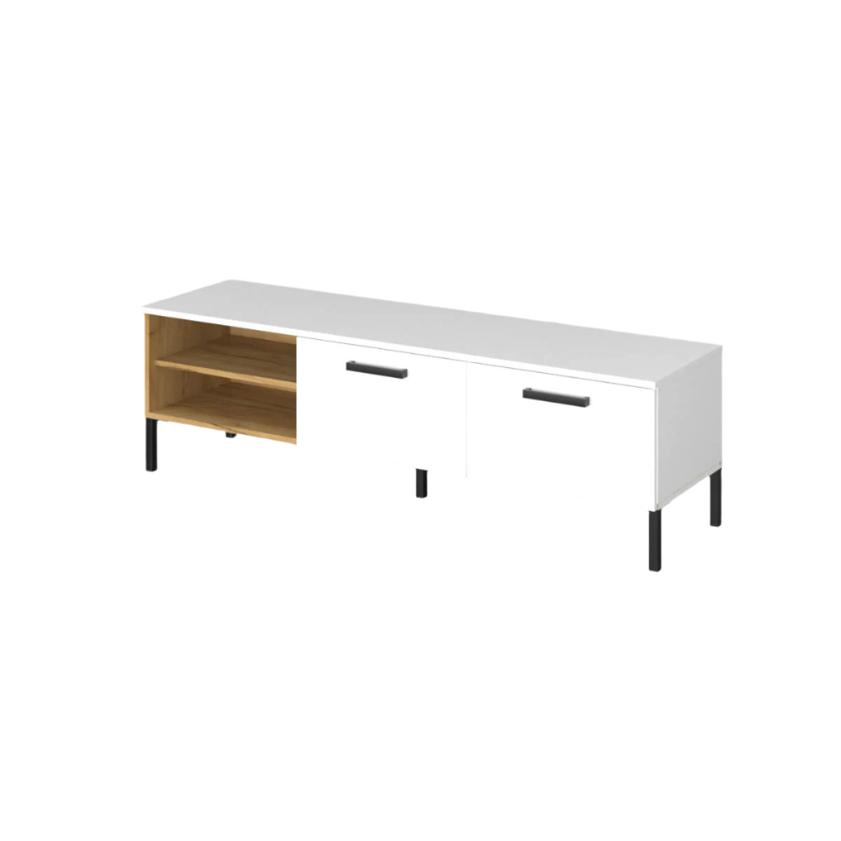 Έπιπλο Τηλεόρασης Santes Χρυσό Δρυς-Λευκό 155x42x45.7