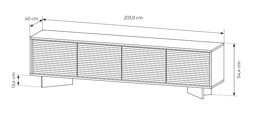 Έπιπλο Τηλεόρασης Sebi 203.9x40x54.4