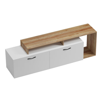Έπιπλο Τηλεόρασης Tobler σε Oak- Λευκή Απόχρωση 170x40x53