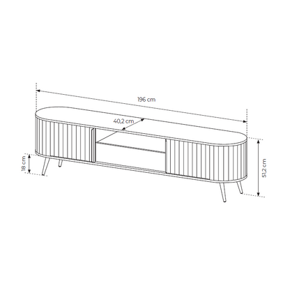 Έπιπλο Τηλεόρασης Voli 196x40.2x51.2