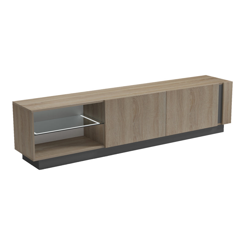 Έπιπλο Τηλεόρασης με LED Vario Sonoma - Ανθρακί 185.6x35x45