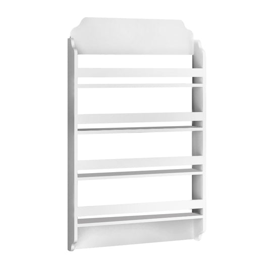 Επιτοίχια Βιβλιοθήκη - Ραφιέρα Montessori Χρώμα Λευκό 80x15x132