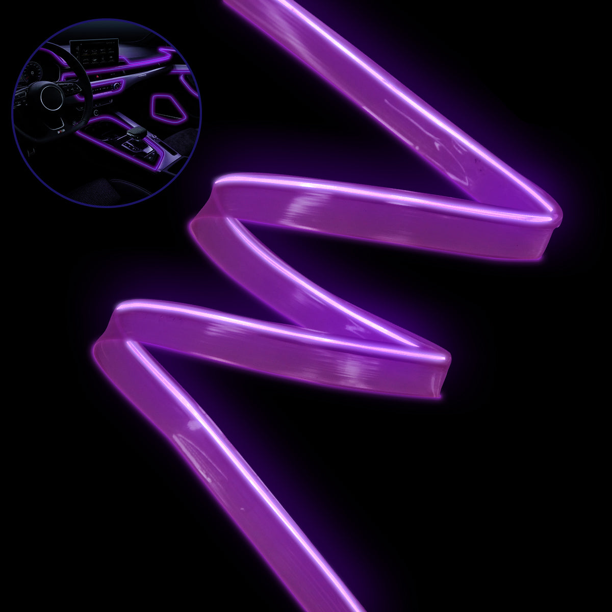 Εύκαμπτο Φωτιζόμενο Καλώδιο Neon Μωβ 08007