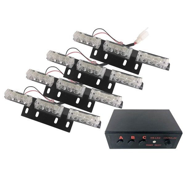 Εξωτερικά Φώτα Πυροσβεστικής STROBO LED 4x3 36W 10-30V IP65 Αδιάβροχα Κόκκινο 88945