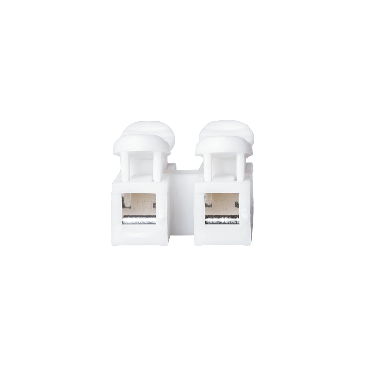 FAST-CONNECT 69905 Διπλή Κλέμα Ταχείας Σύνδεσης & Διακλάδωσης Καλωδίων - 2 x Είσοδοι & 2 x Έξοδοι με Συμβατή Διατομή Καλωδίων 0.2mm² έως 1mm² - 250V 2A Max - Μ2 x Π1.7 x Υ1.3cm - Λευκό - Πακέτο 20 Τεμαχίων